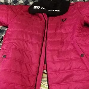 Official True Religion red/blk hooded heavy jacket